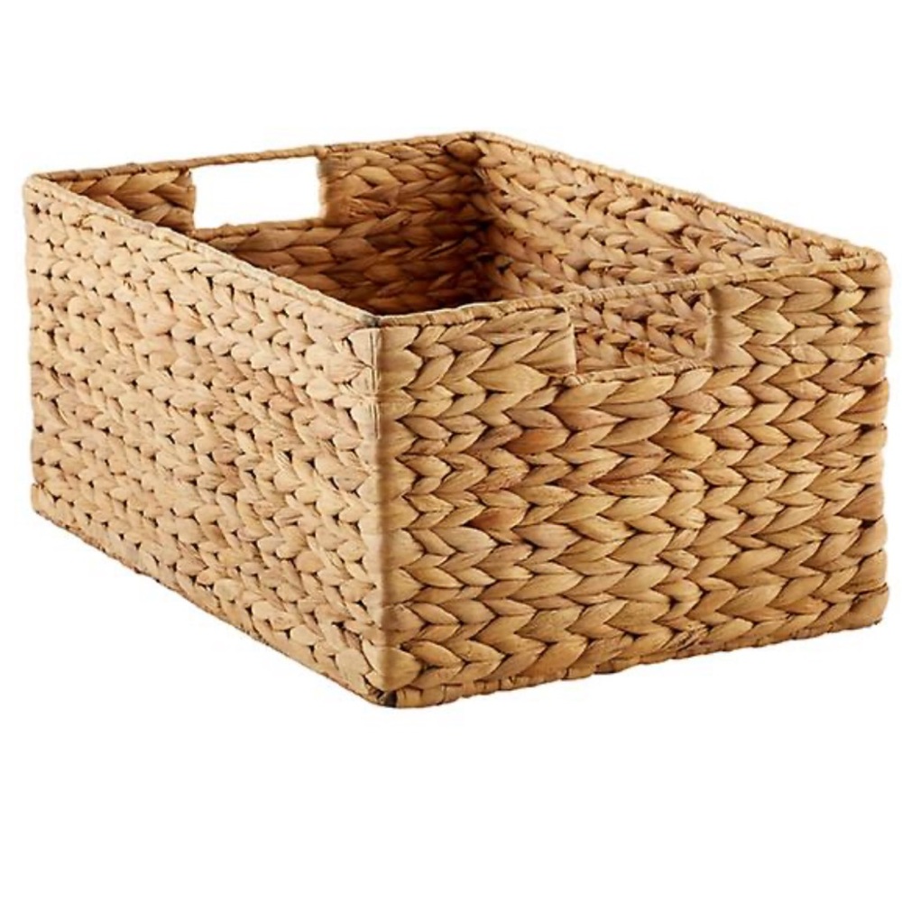 The Container Store Water Hyacinth Storage Bins with Handles